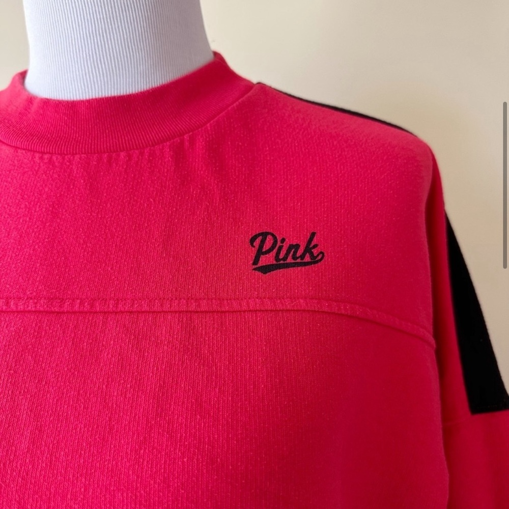VS PINK Varsity Crewneck Oversized Sweatshirt NWOT